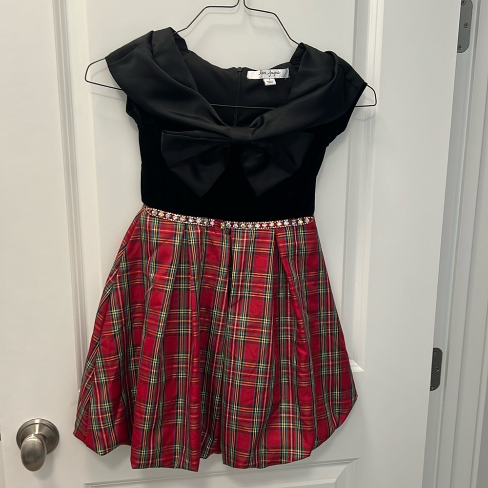 Girls size 7 holiday dress from love, jayne